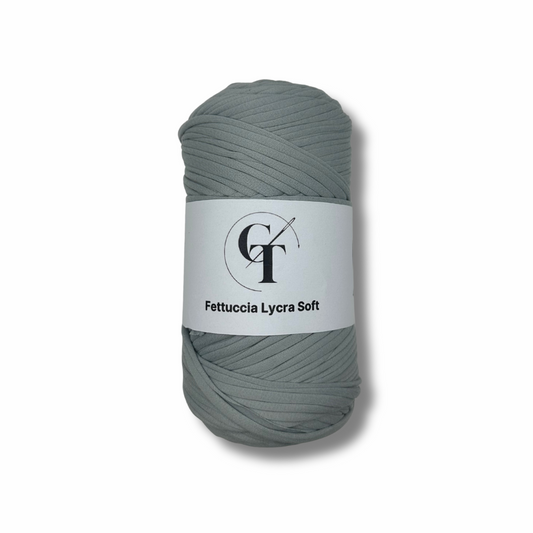 Fettuccia in Lycra Soft Grigio Chiaro per Borse all’Uncinetto – 400g