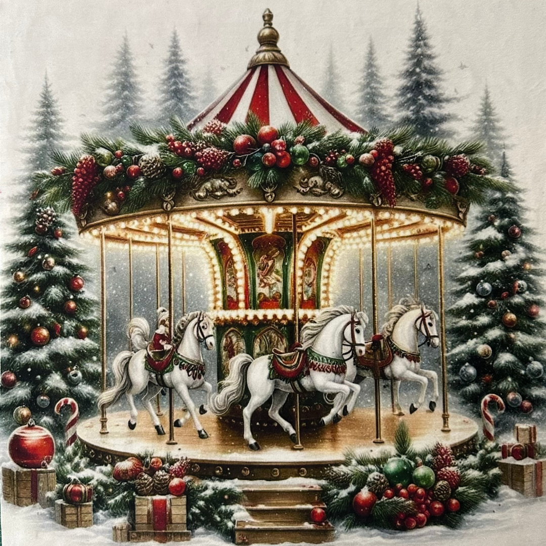 Pannello in Velluto Natalizio 45x45 cm | Carillon