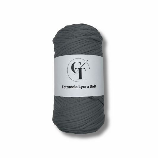 Fettuccia in Lycra Soft Grigio Scuro per Borse all’Uncinetto – 400g