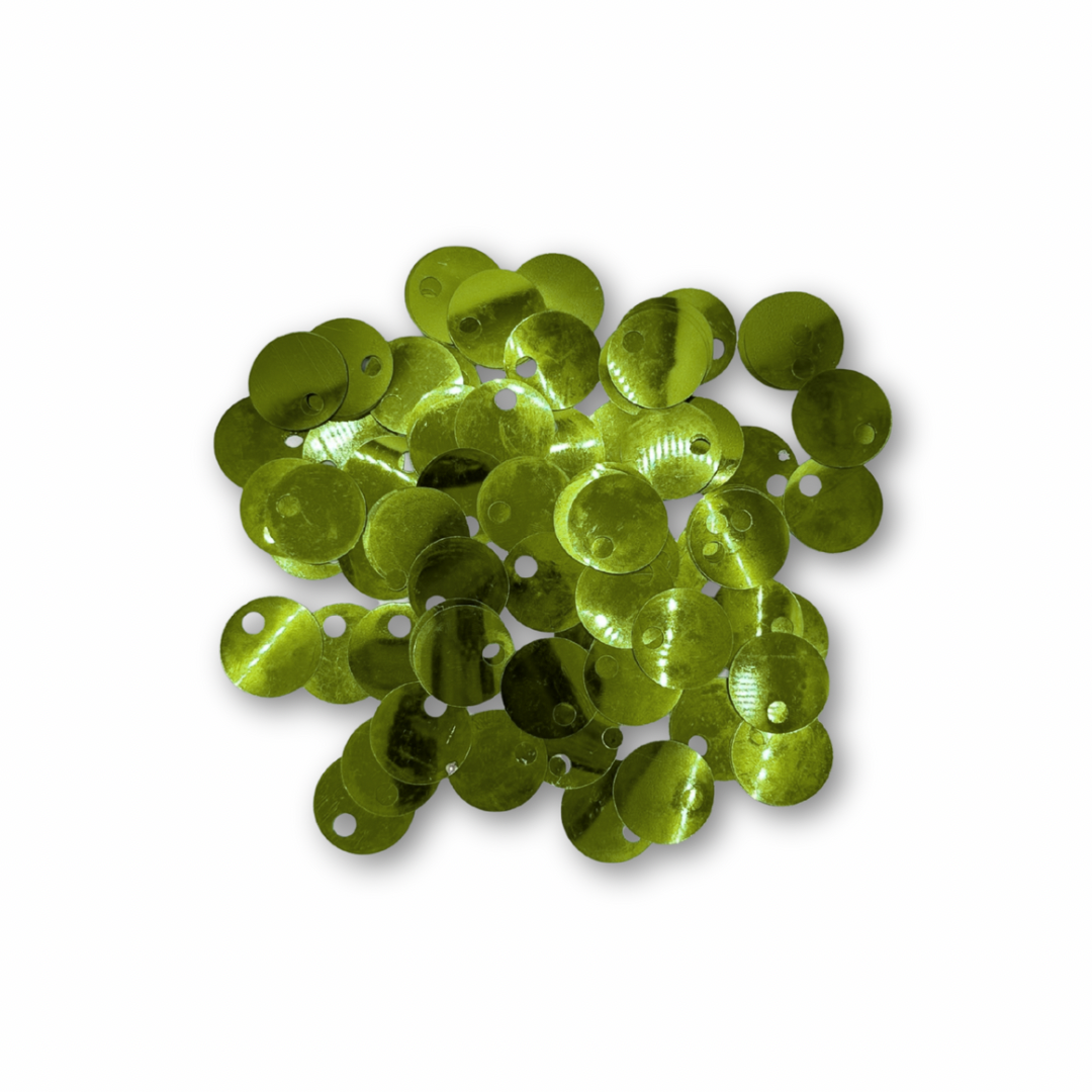 Paillettes Lisce per Borse Verde Chiaro- Foro 5mm