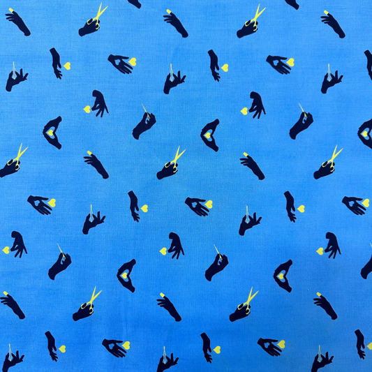 PWTP144 | Tessuto Americano Tula Pink in Cotone 110 cm | Blue Busy Fingers