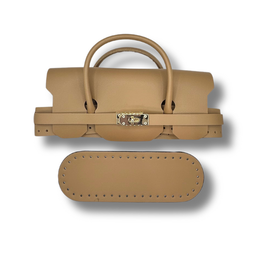 K007 | Kit per Borsa all' Uncinetto Ispirata alla Birkin | Beige