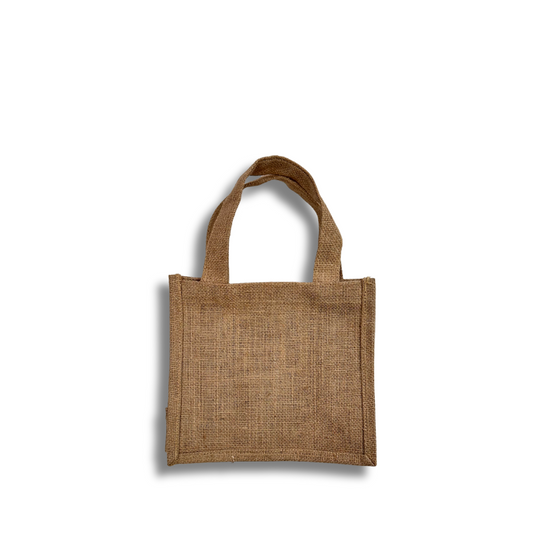 Borsa in Juta Naturale | Dimensioni 20x20x11 cm | Manico Alto 13 cm