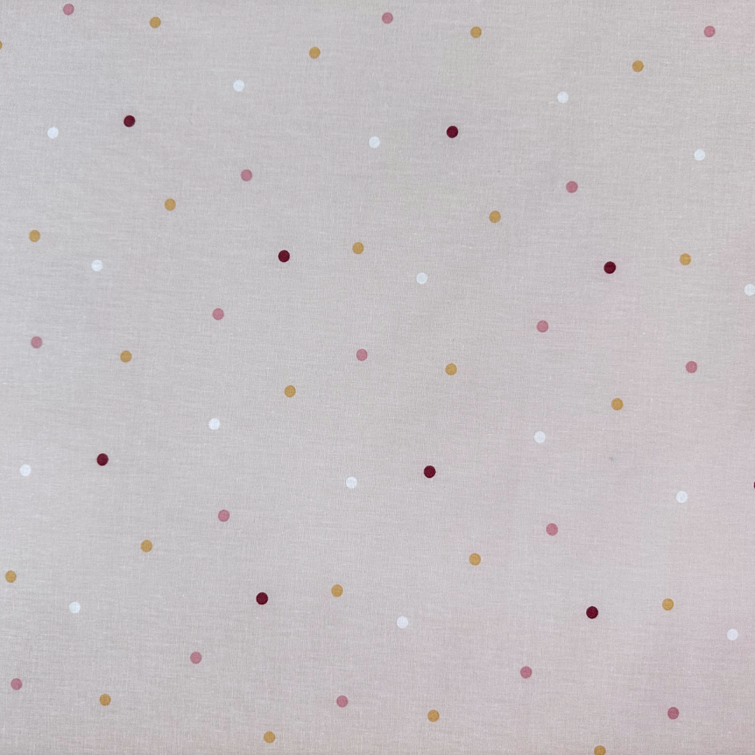 LGD188001 | Tessuto Cotonina Baby Pois Rosa | 100% Cotone | Altezza 140 cm