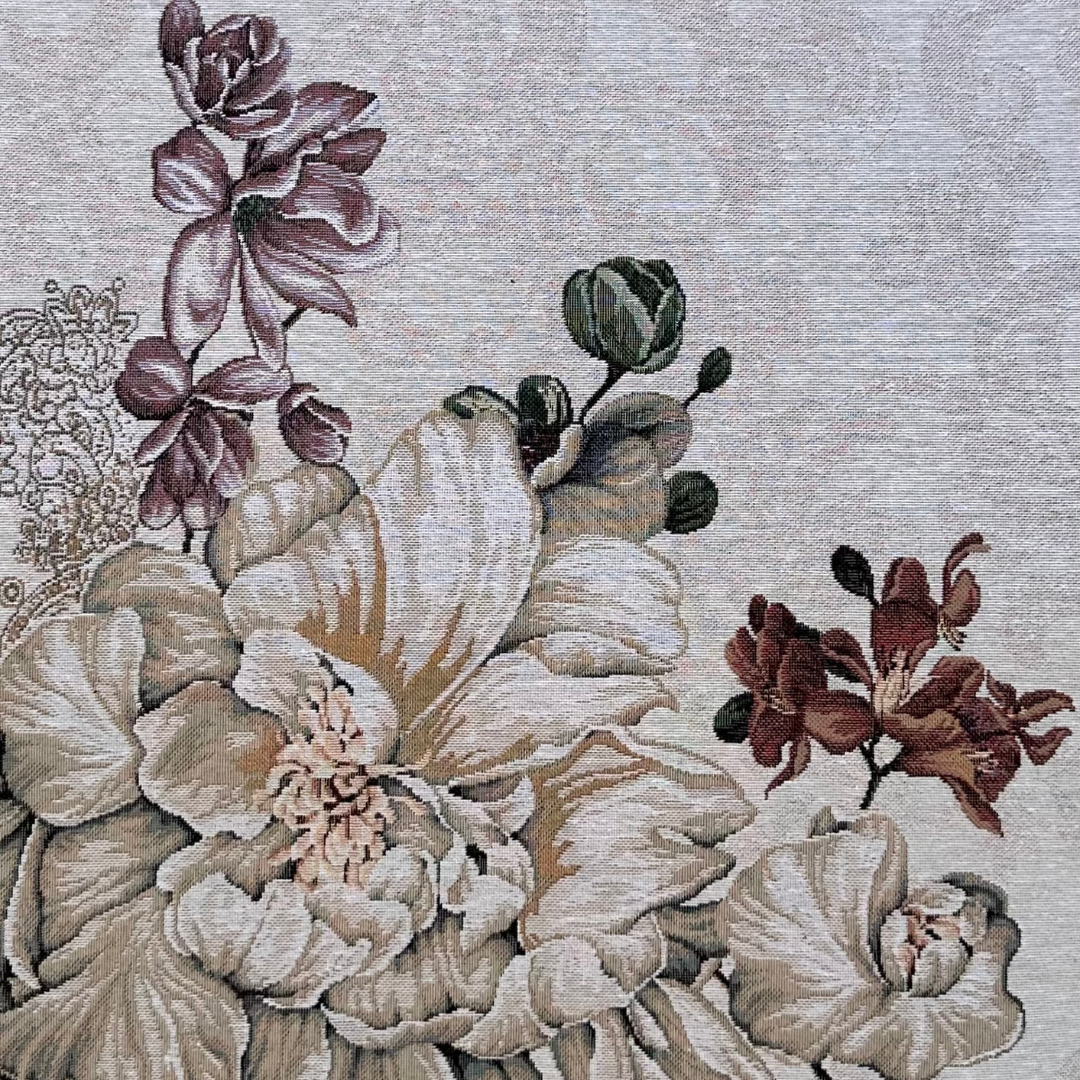 Pannello Pretagliato Gobelin 45x45 cm | Fantasia Floreale Shabby | Ideale per Cuscini, Borse e Sedute