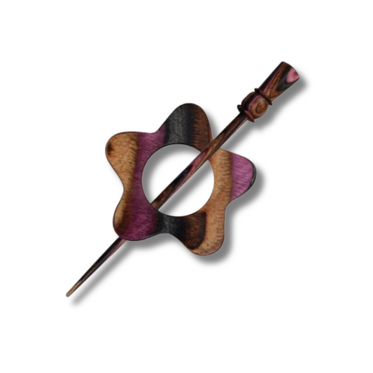 20821 | Spilla per Sciarpa in Legno KnitPro Symfonie Lilac- Garnet