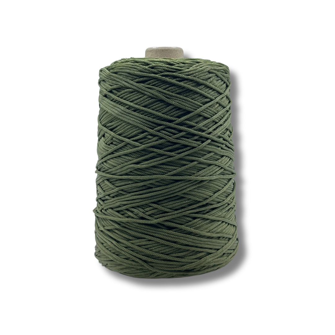 482 | Cordino per Borse all'Uncinetto Verde Militare | 500gr | Spessore 3 mm