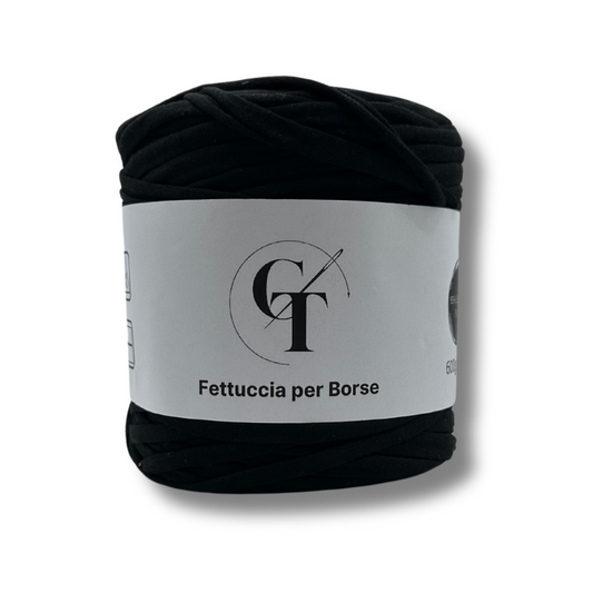 000 Nero- Fettuccia per Borse all'Uncinetto - Eco Cotone 500g in Offerta!