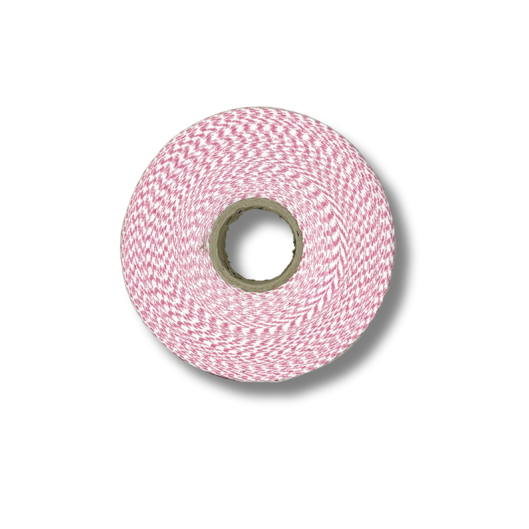 21 Righe Bianche e Rosa- Fettuccia Lycra Elasticizzata per Borse Uncinetto - 272gr