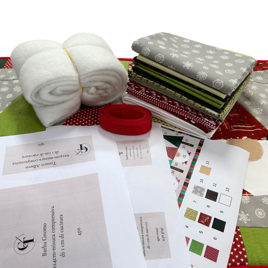 Kit Runner Patchwork Natalizio Gnomi + Corso Gratuito