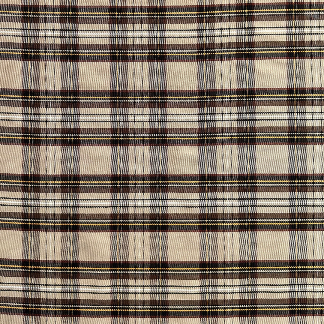 Tessuto Tartan Marrone per Arredo e Abbigliamento - 150cm