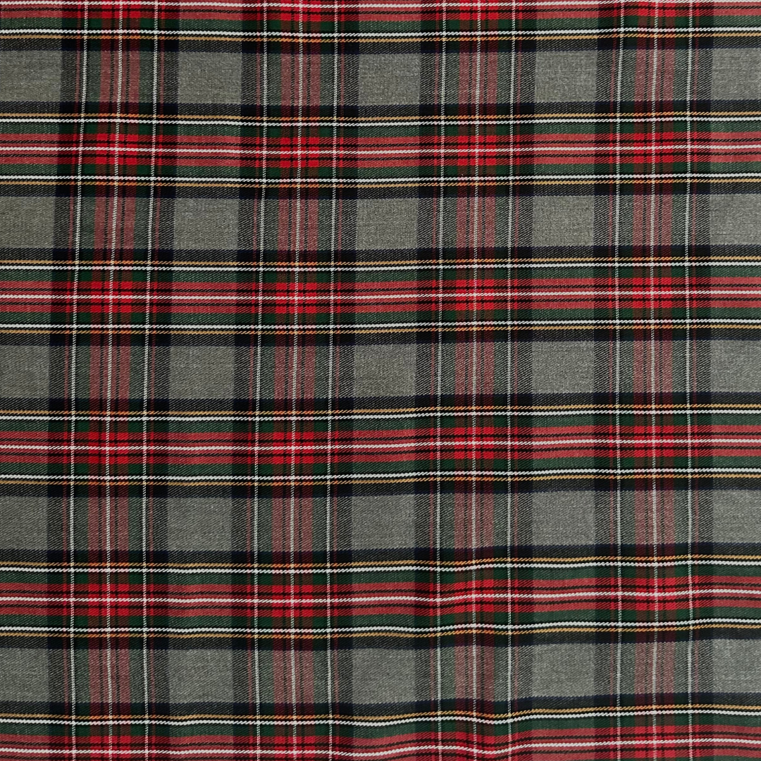 Tessuto Tartan Grigio per Arredo e Abbigliamento - 150cm