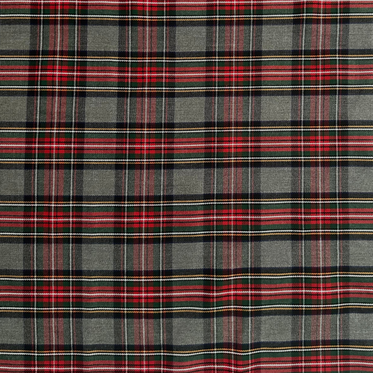 Tessuto Tartan Grigio per Arredo e Abbigliamento - 150cm