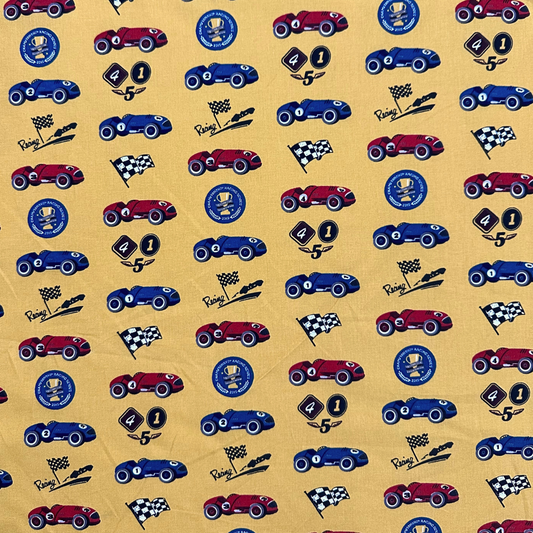 LSC086002 | Tessuto Cotonina Baby Macchinine | 100% Cotone | Altezza 160 cm