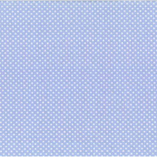 Pois Azzurro | Tessuto Cotonina Fantasia Baby a Metraggio | 100% Cotone | 140 cm Altezza