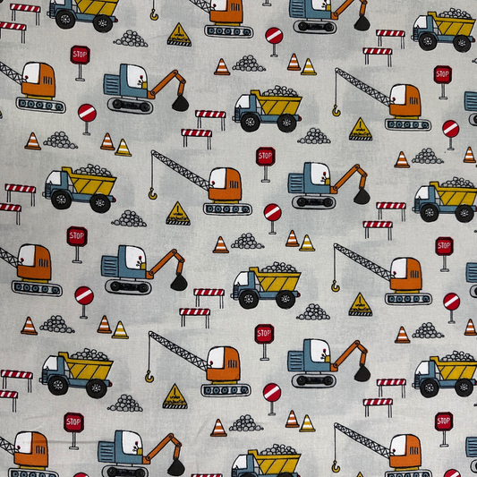 LSA205001 | Tessuto Cotonina Baby Fantasia Gru | 100% Cotone | Altezza 160 cm