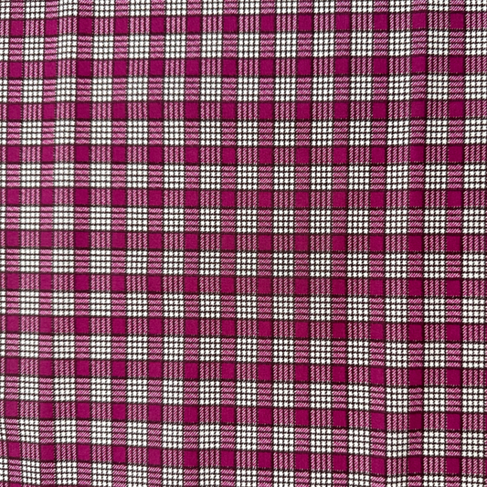 KILT| Tessuto Cotonina Quadrettato Viola| 100% Cotone | Altezza 140 cm