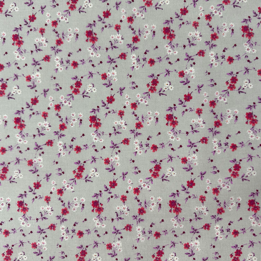 LETTE | Tessuto Cotonina Fantasia Floreale | 100% Cotone | Altezza 140 cm