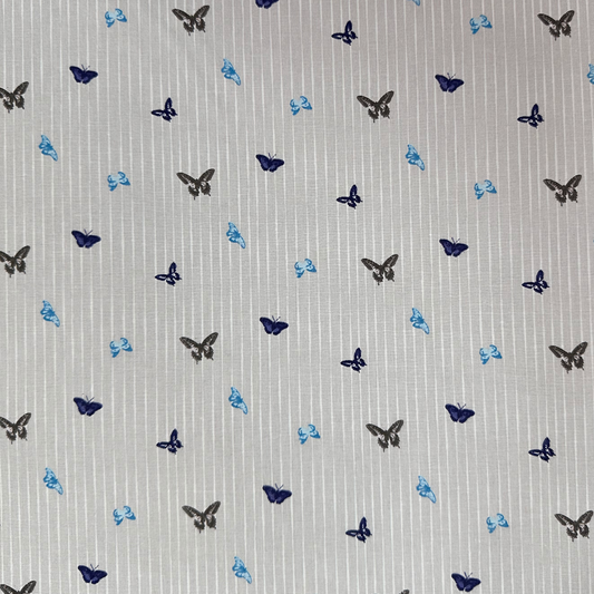 ENVOLEE | Tessuto Cotonina Baby Farfalle | 100% Cotone | Altezza 140 cm