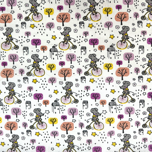 DANY.R | Tessuto Cotonina Baby Topolini | 100% Cotone | Altezza 140 cm