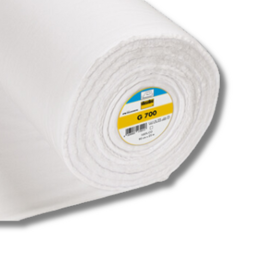 Interfodera Termoadesiva in Fibre Sintetiche G700 Vlieseline | Altezza 90 cm | Bianca