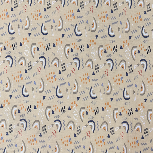 ARCI | Tessuto Cotonina Baby Arcobaleno | 100% Cotone | Altezza 140 cm