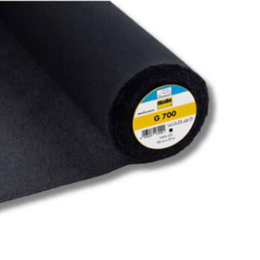 Interfodera Termoadesiva in Fibre Sintetiche G700 Vlieseline | Altezza 90 cm | Nera