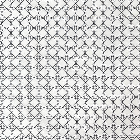 ALVA | Tessuto Cotonina Fantasia Rombi | 100% Cotone | Altezza 140 cm