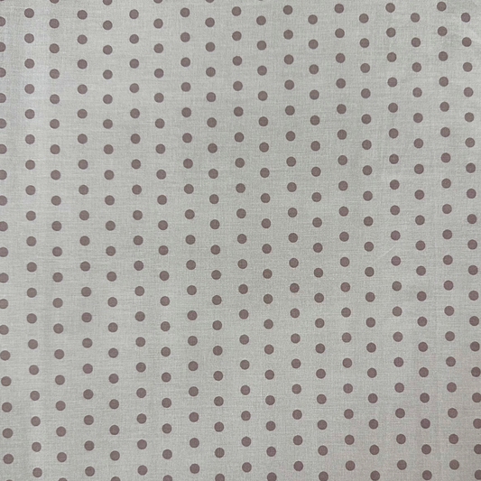 PEAS | Tessuto Cotonina Fantasia Pois Marroni | 100% Cotone | Altezza 140 cm