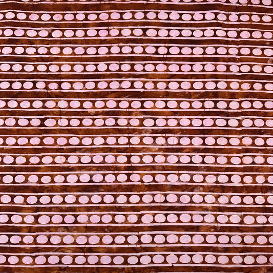 Tessuto Americano in Cotone 110 cm | Pink and Brown Bubbles