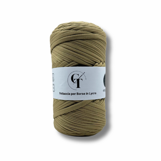 Fettuccia in Lycra Soft Oro Cachi per Borse all’Uncinetto – 400g