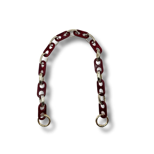 Catena Bicolore per Borsa Uncinetto Effetto Marmo 44cm | Oro Bordeaux