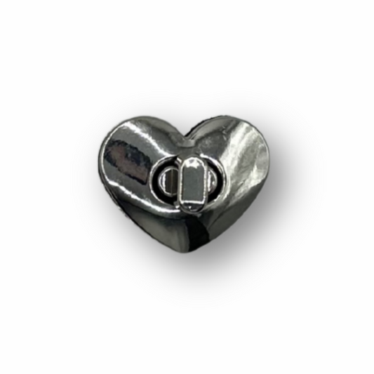 Chiusura a Girello Cuore per Borse Argento
