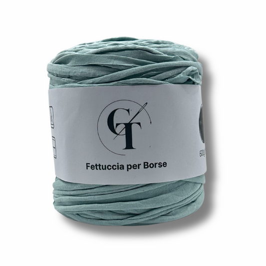 044 Verde acqua- Fettuccia per Borse all'Uncinetto - Eco Cotone 500g in Offerta!