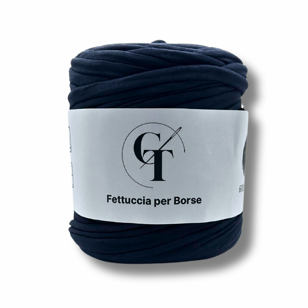 049 Blu scuro- Fettuccia per Borse all'Uncinetto - Eco Cotone 500g in Offerta!