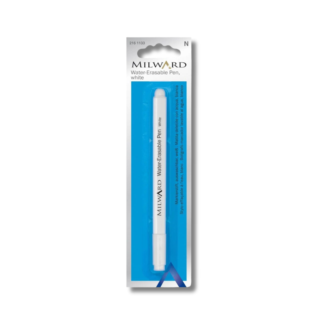 2161133 | Penna Bianca Delebile con Acqua Milward | Ideale per Ricamo e Patchwork