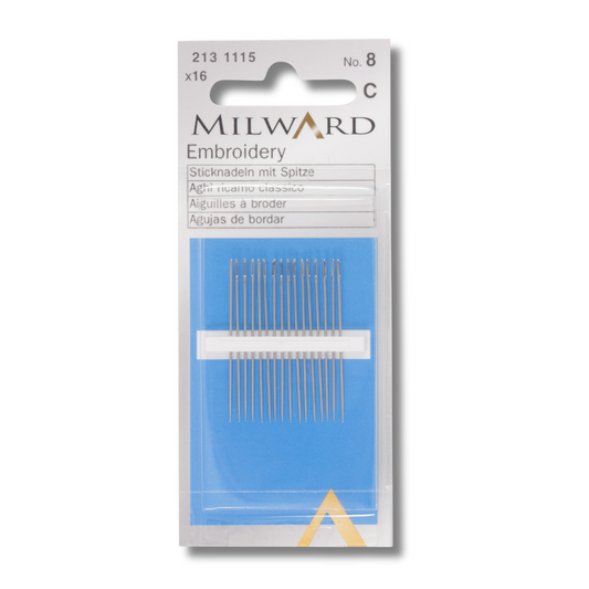 2131115 | Aghi per Ricamo Classico Milward No.8  | Confezione da 16 pz