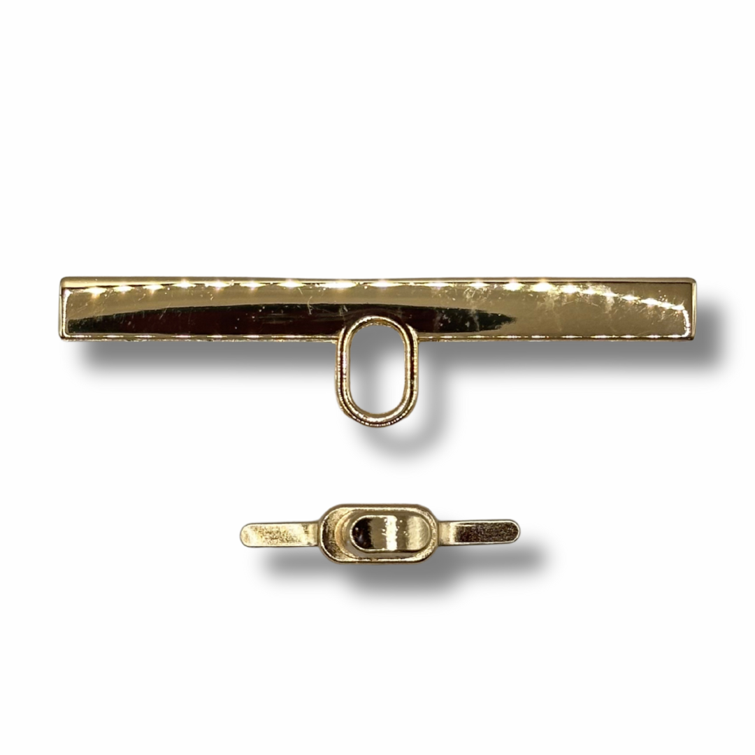 Chiusura Girello Rettangolare Oro 94x24mm per Borse