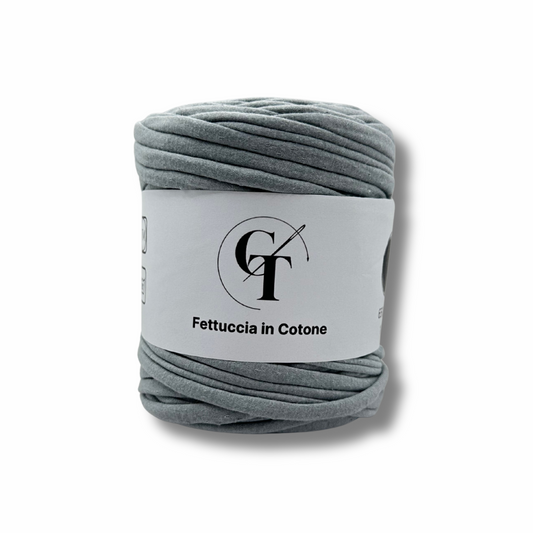 Fettuccia Cotone Elasticizzato Grigio Chiaro per Borse Uncinetto