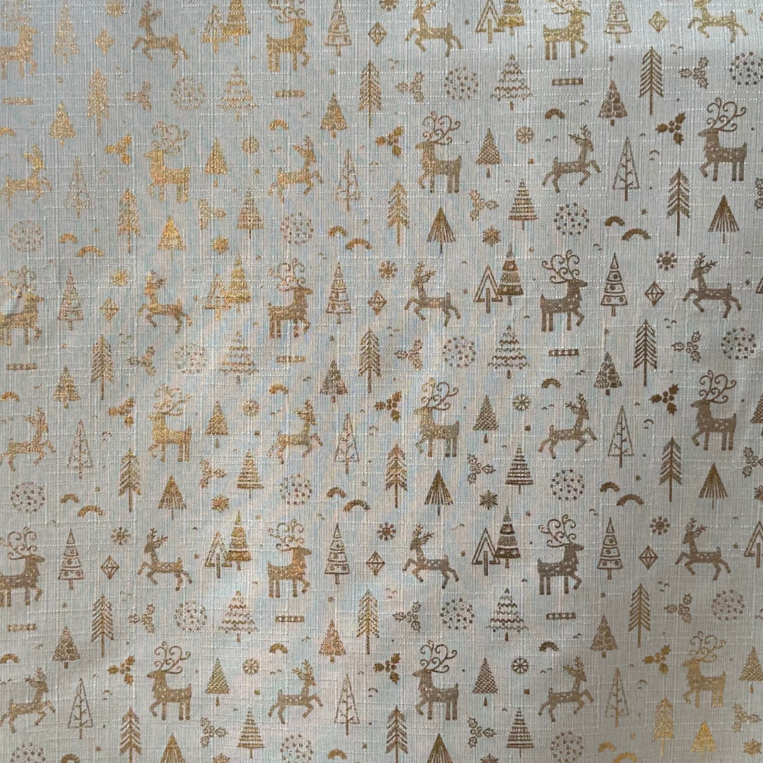 Tessuto Natalizio Renne e Albero di Natale