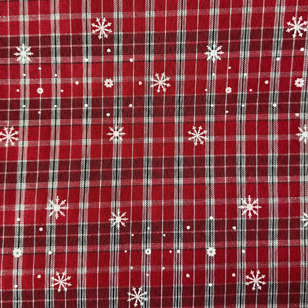 Tessuto Natalizio Fiocchi di Neve