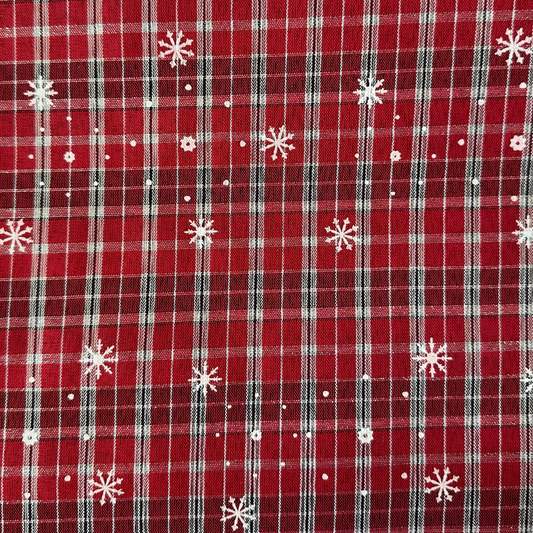 Tessuto Natalizio Fiocchi di Neve