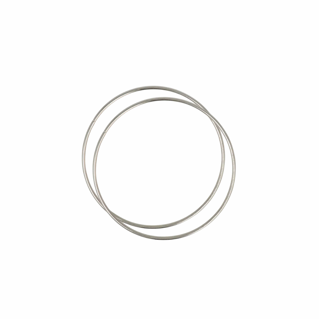 Cerchi in Metallo per Borse da Rivestire 19 cm – Argento