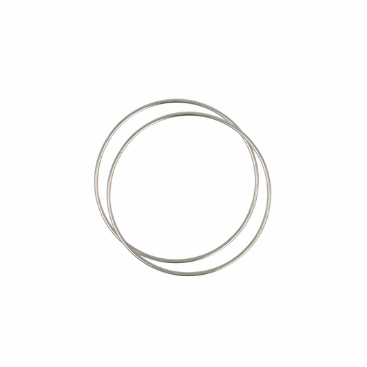 Cerchi in Metallo per Borse da Rivestire 19 cm – Argento