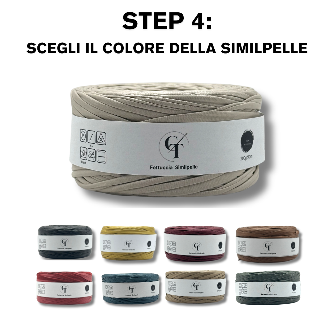 Fettuccia Similpelle per Borse Uncinetto