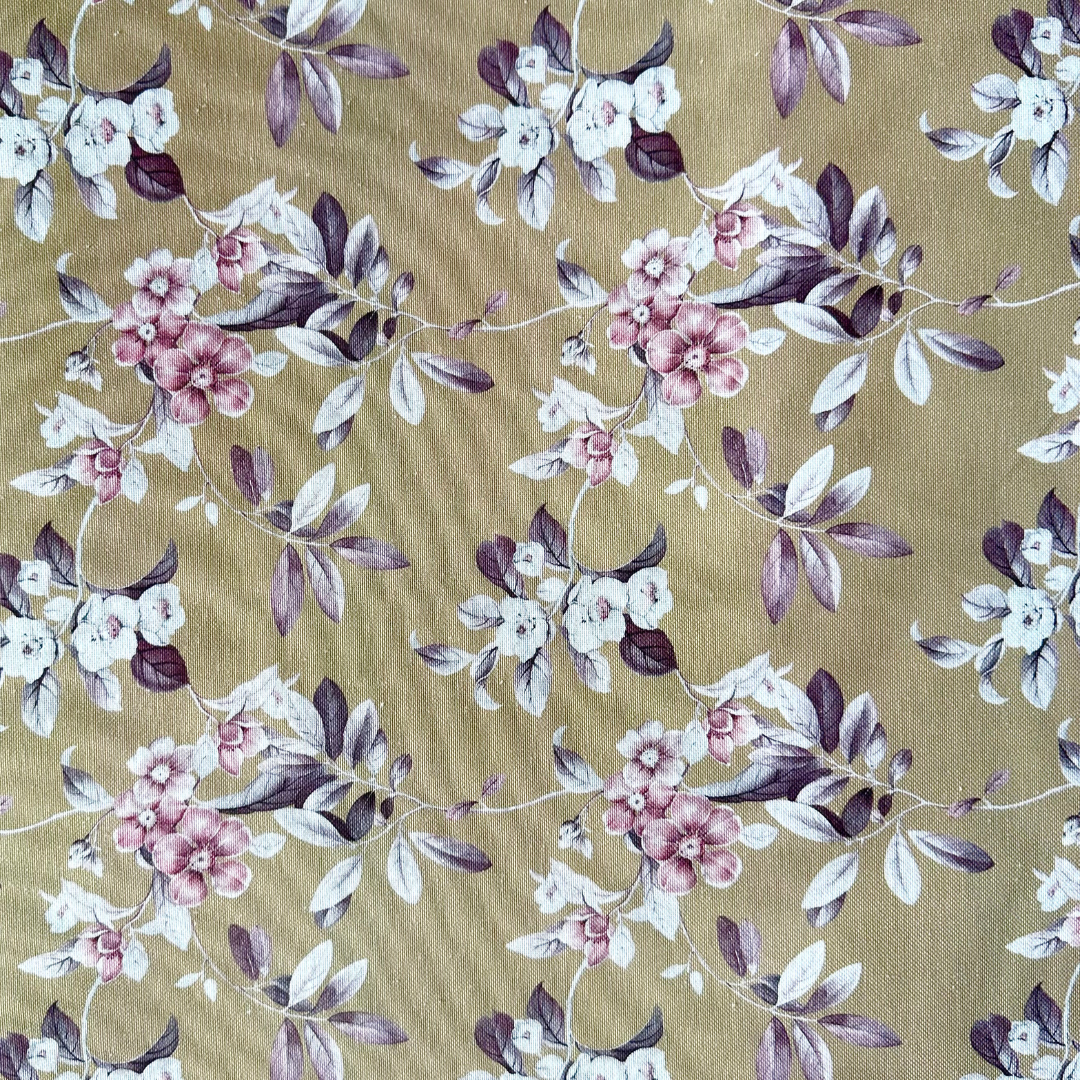 Tessuto Panama 280 cm in Cotone - Fiori