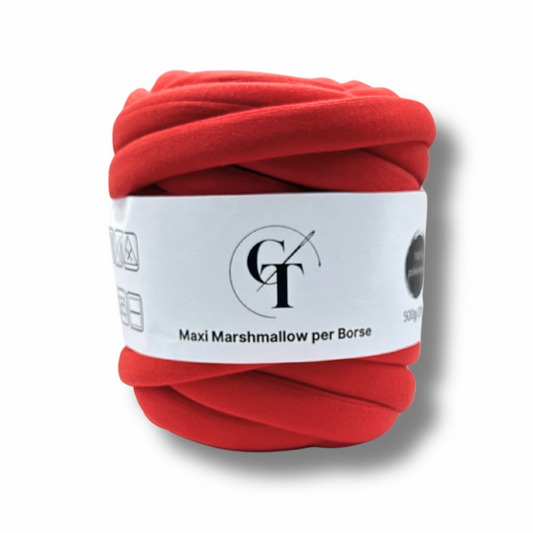 Filato Chunky Gigante in Cotone per Borse – Rosso 500gr