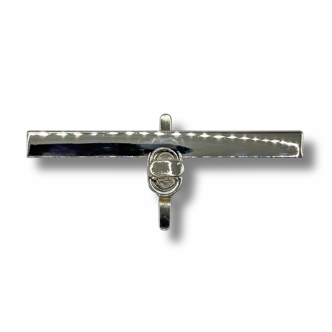 Chiusura Girello Rettangolare Argento 94x24mm per Borse