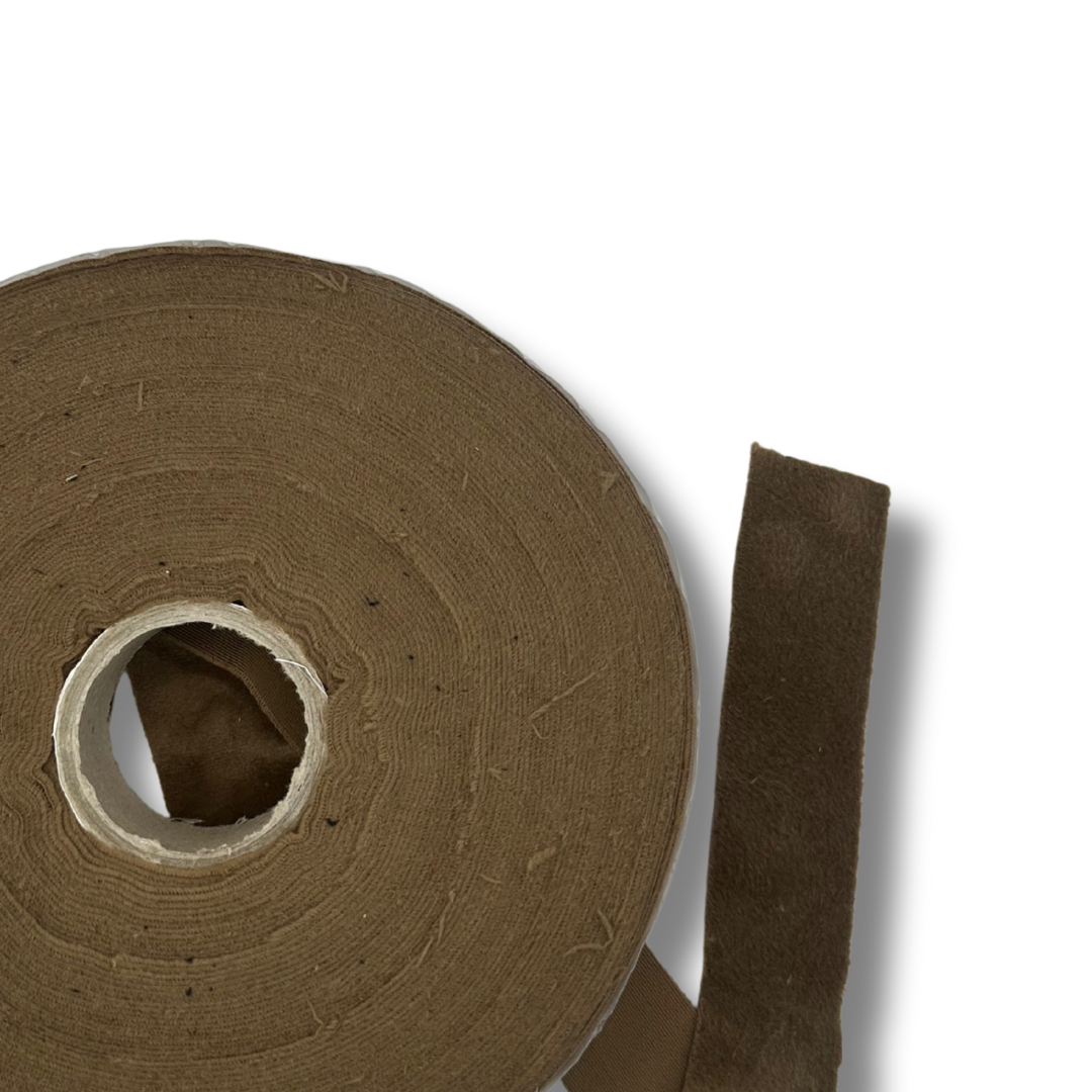 Fettuccia Velluto Elasticizzato Marrone per Borse Uncinetto 387gr