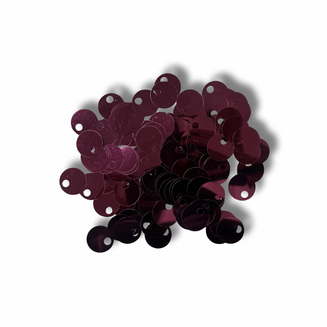 Paillettes Lisce per Borse Bordeaux- Foro 5mm